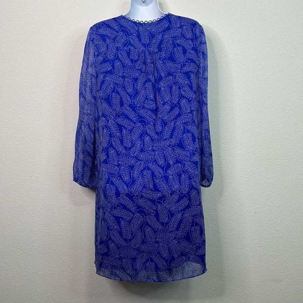 Diane Von Furstenberg Women’s Blue 100% Silk Chif… - image 7