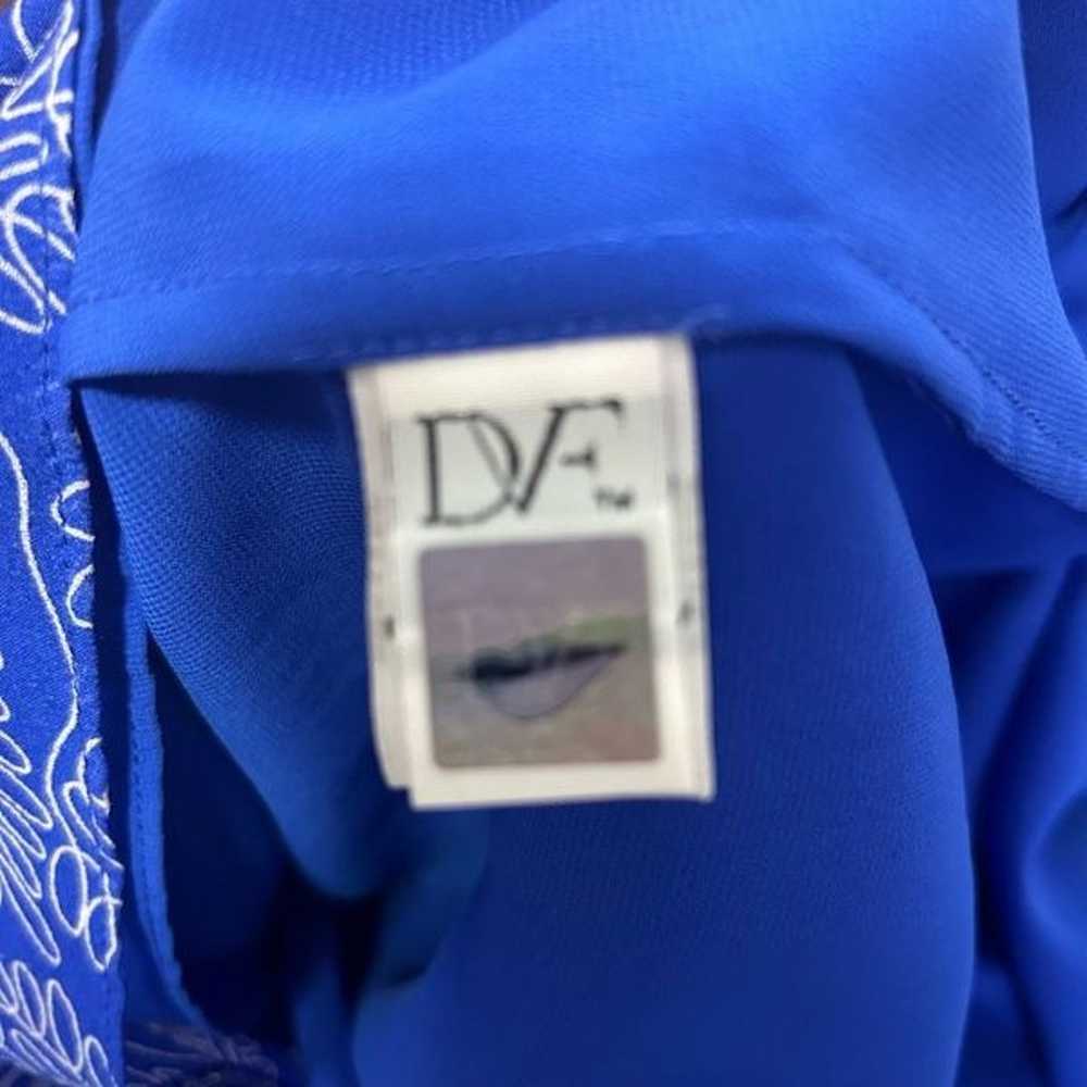 Diane Von Furstenberg Women’s Blue 100% Silk Chif… - image 9