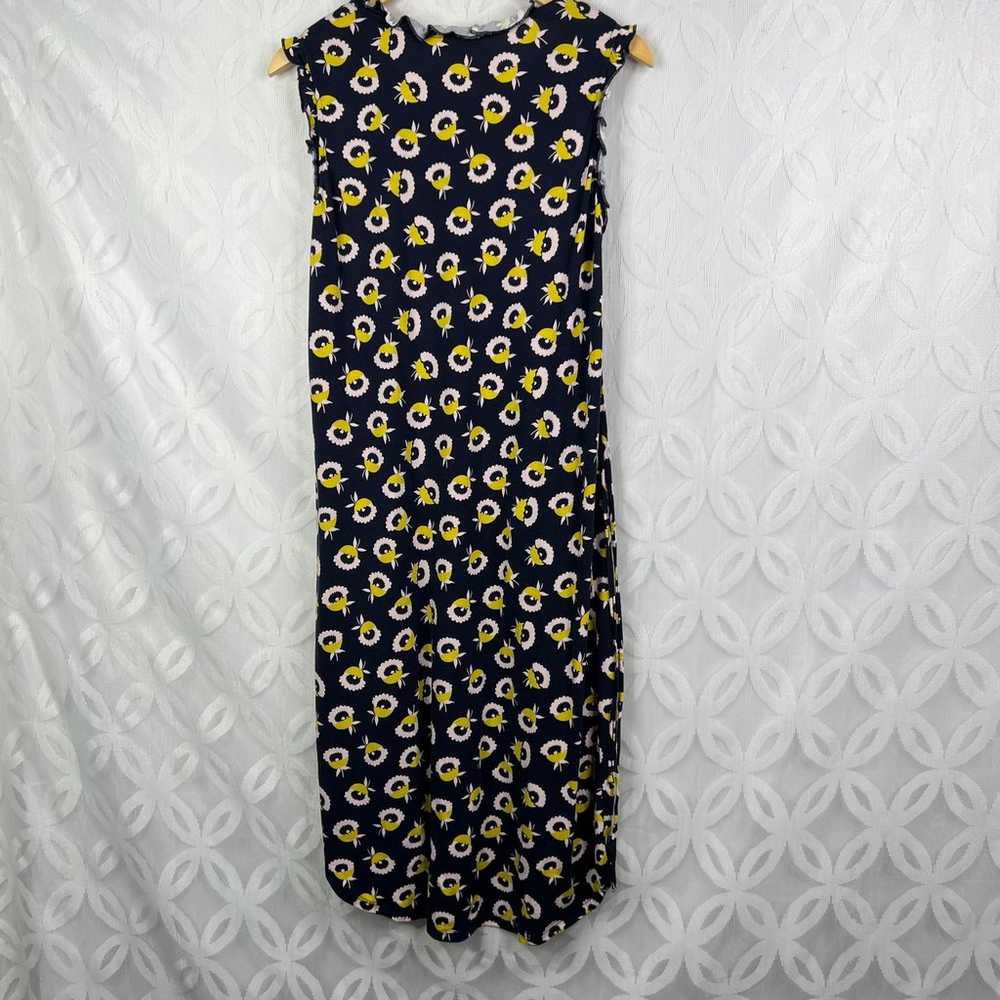 Boden Lois Jersey Dress In Navy Yellow Size 10 Fl… - image 4