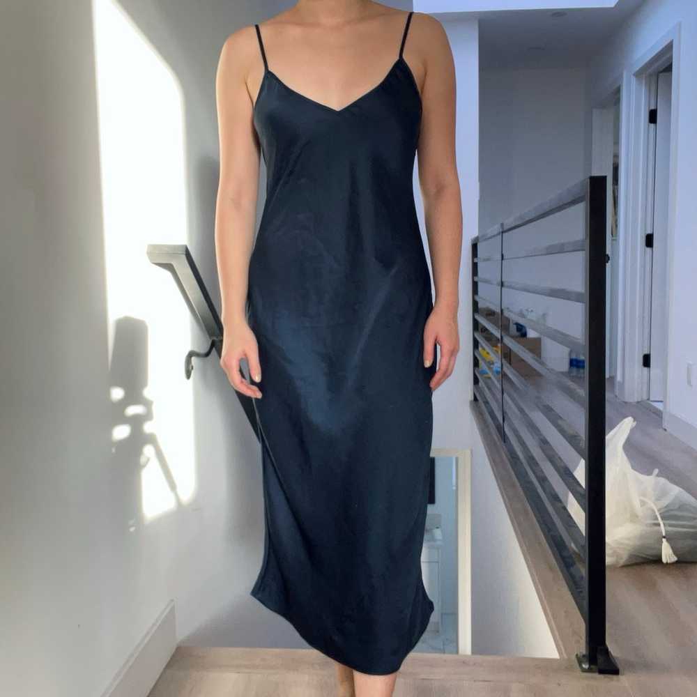 Aritzia navy blue slip dress - image 2
