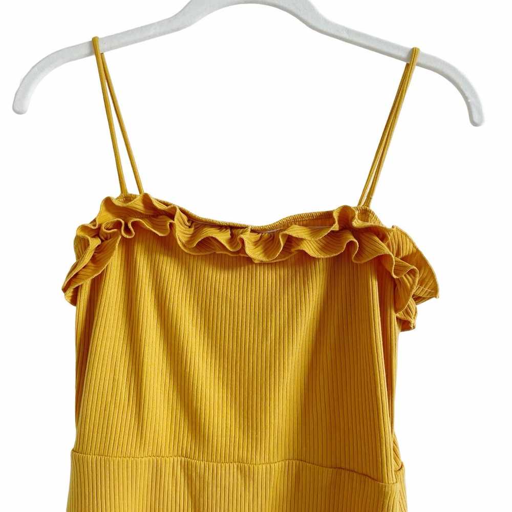 Reformation Bri Dress Yellow Size Medium Ribbed R… - image 3
