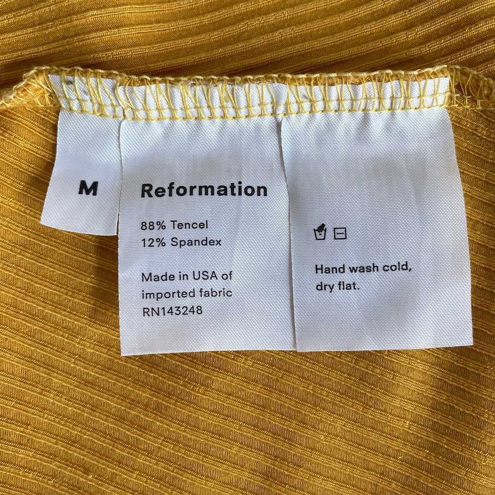 Reformation Bri Dress Yellow Size Medium Ribbed R… - image 5