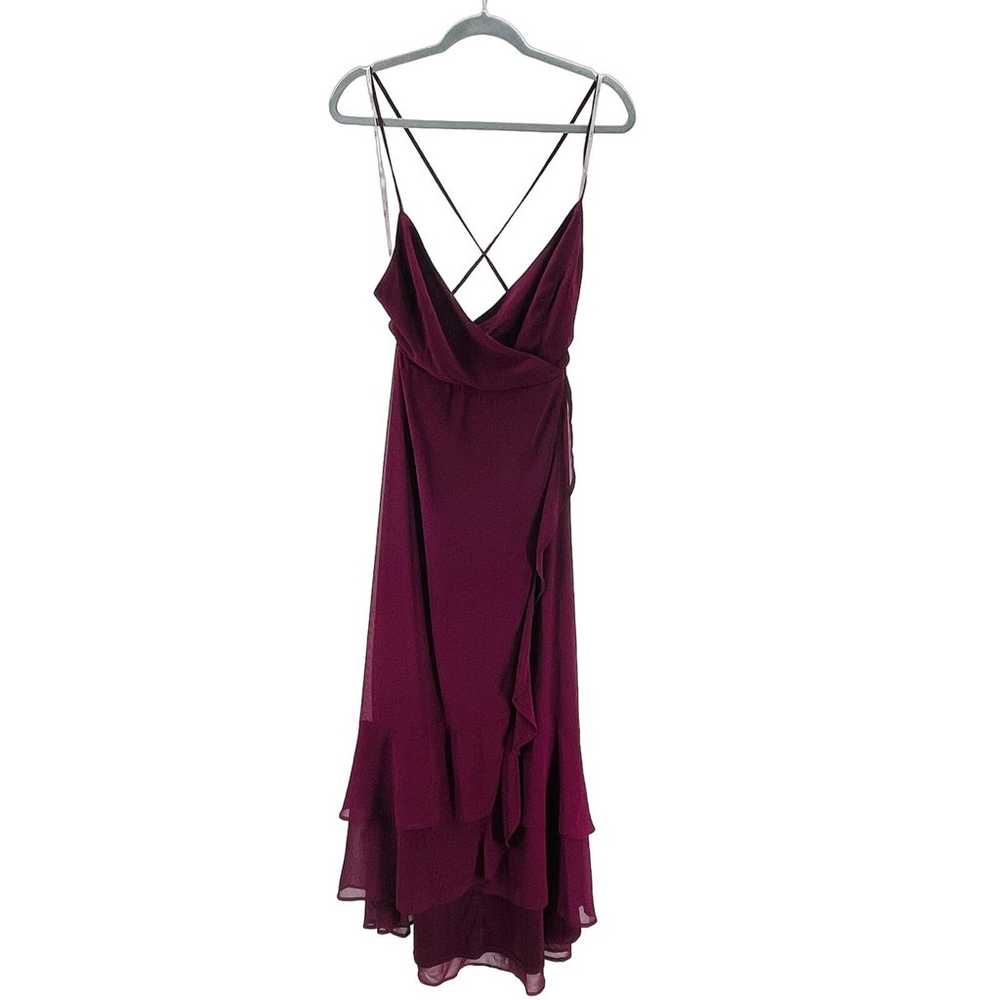 LULU'S M In Love Forever Burgundy Lace-Up High-Lo… - image 2
