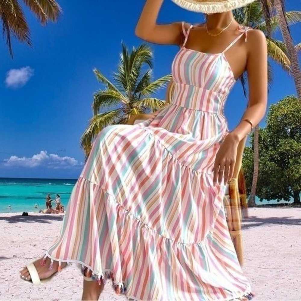Chicwish colorful candy striped summer dress! New! - image 4