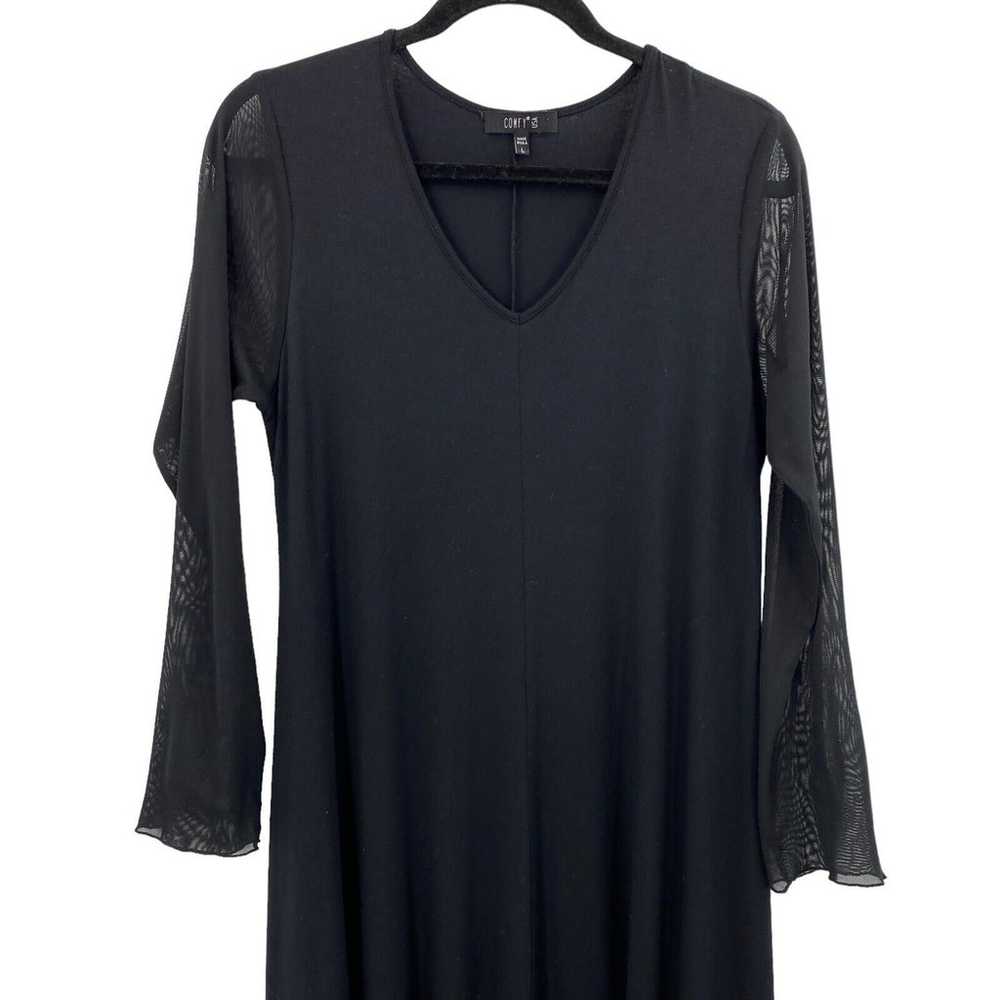 Comfy USA Washington Maxi Dress Black Sheer long … - image 4