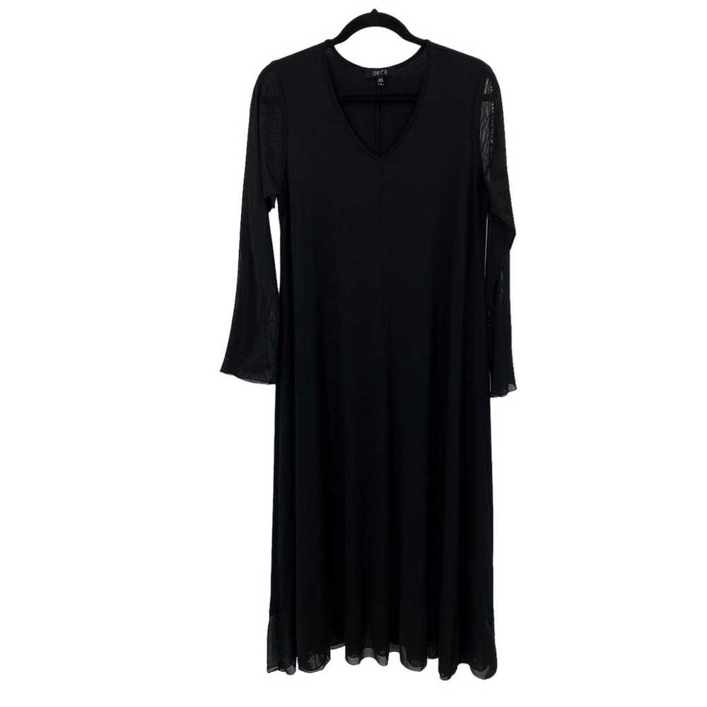 Comfy USA Washington Maxi Dress Black Sheer long … - image 9
