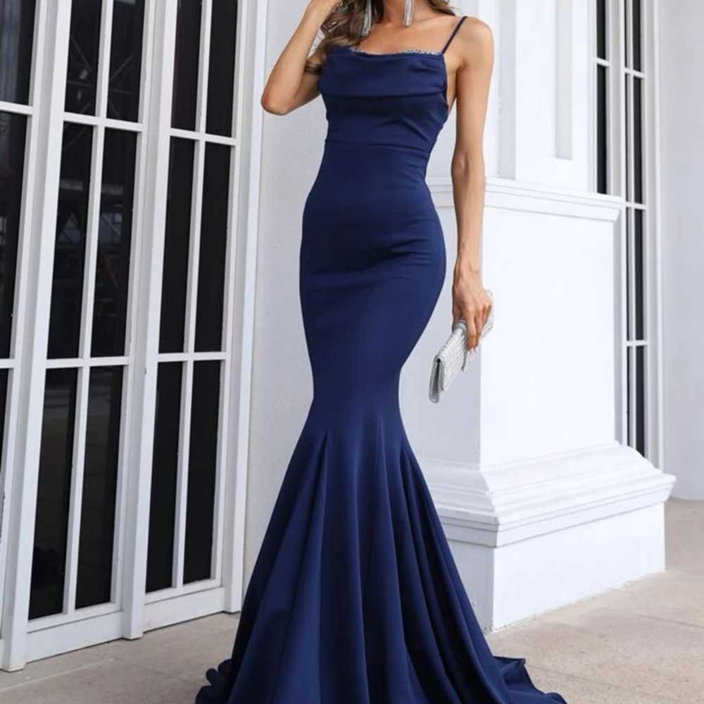 navy blue dress - image 1