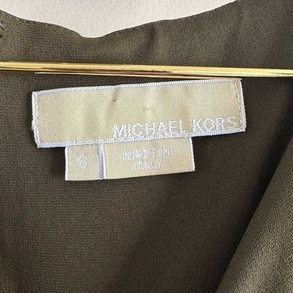 Michael Kors Dark Olive Green V Neck || size 6 - image 5