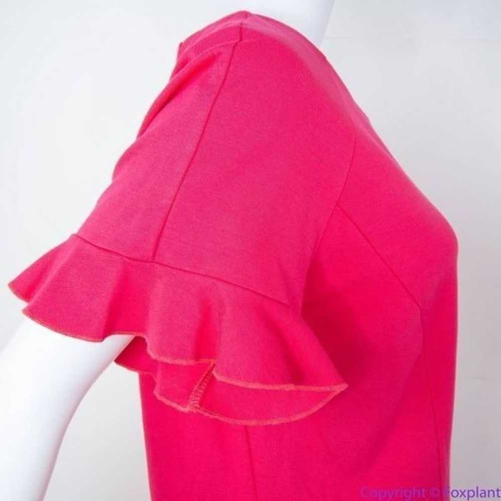 NEW Eloquii pink ruffle short sleeve crewneck sho… - image 9