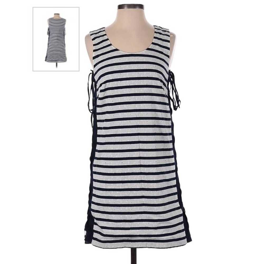 See By Chloe Womens A Line Dress Blue White Strip… - image 1
