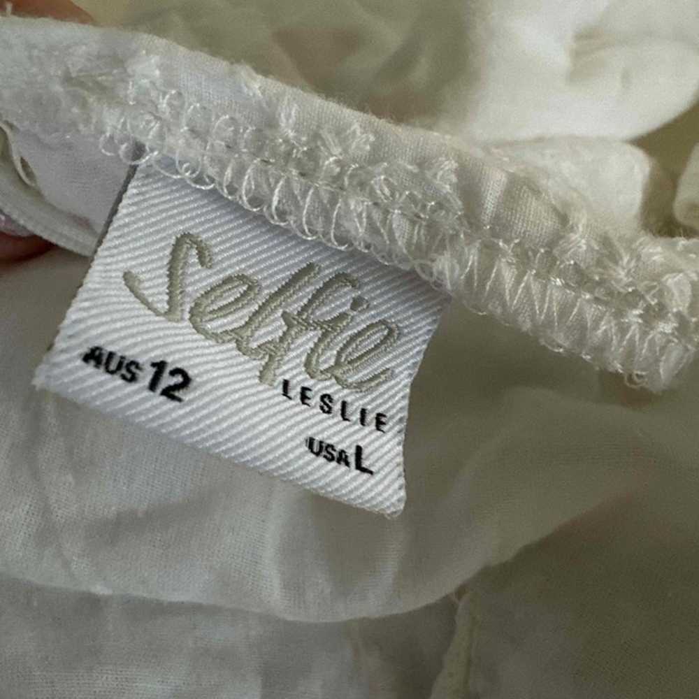 Selfie Leslie Lace Detailing Tie-Up Back Ruffled … - image 8