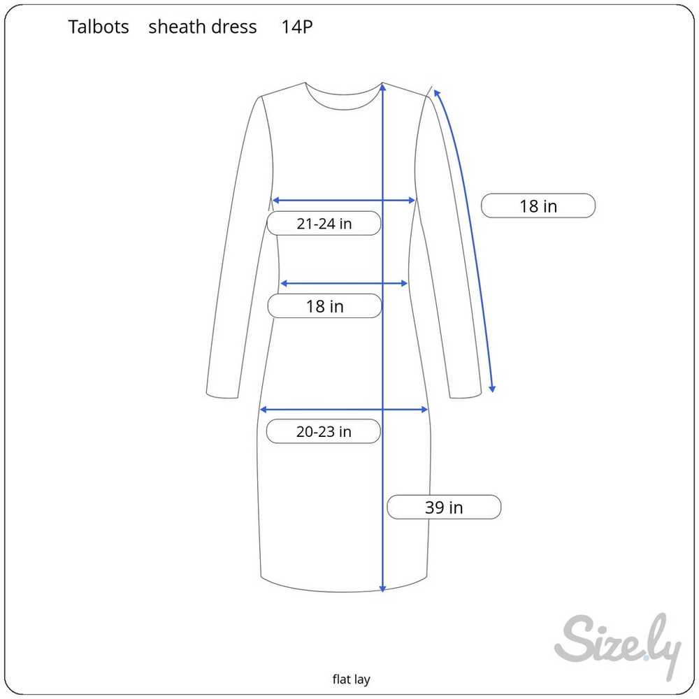 Talbots Jersey Sheath Dress Career Modest V neck … - image 9