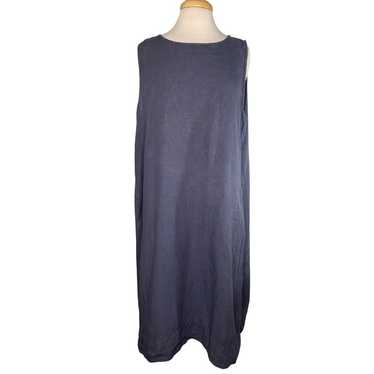 CUT LOOSE 100% Easy Linen Tank Dress in Charcoal … - image 1