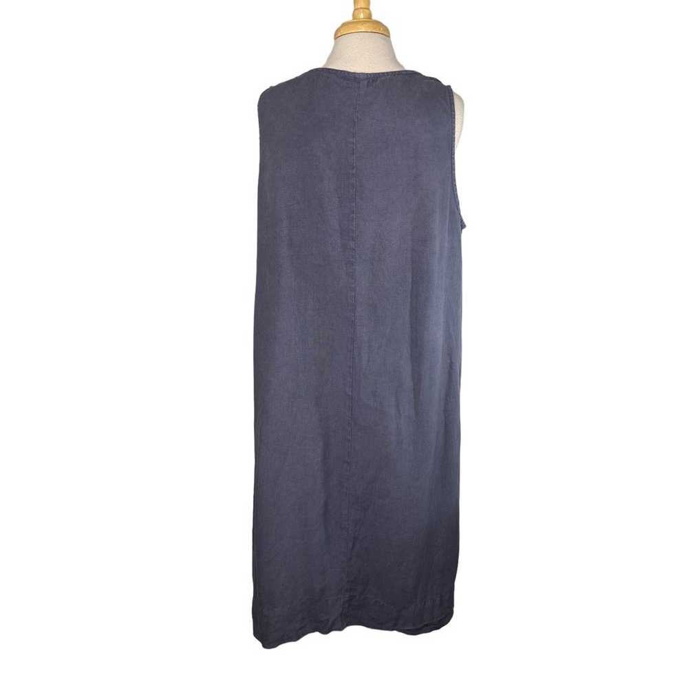CUT LOOSE 100% Easy Linen Tank Dress in Charcoal … - image 3