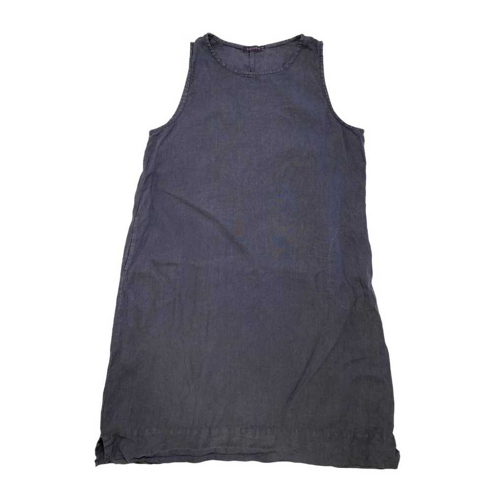 CUT LOOSE 100% Easy Linen Tank Dress in Charcoal … - image 4
