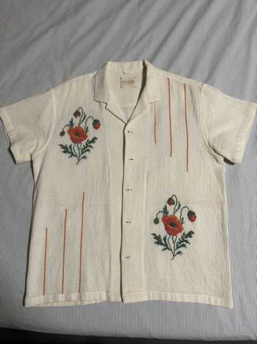 Harago Harago Cross Stitch Embroidered Shirt - image 1