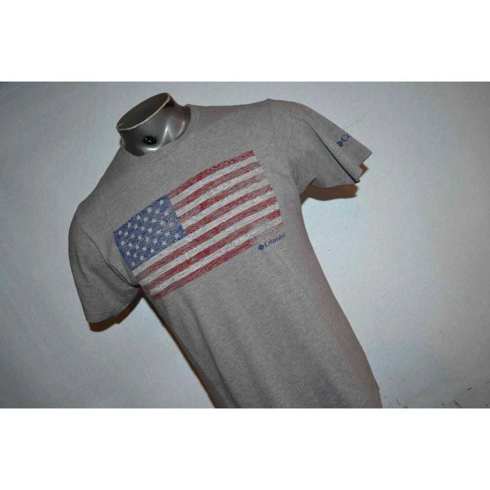 Vintage 21937 Columbia T-Shirt USA Flag Fourth Of… - image 1