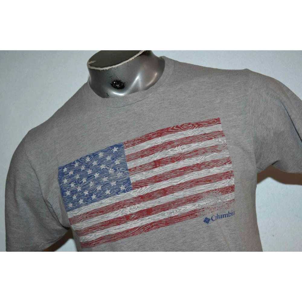 Vintage 21937 Columbia T-Shirt USA Flag Fourth Of… - image 2
