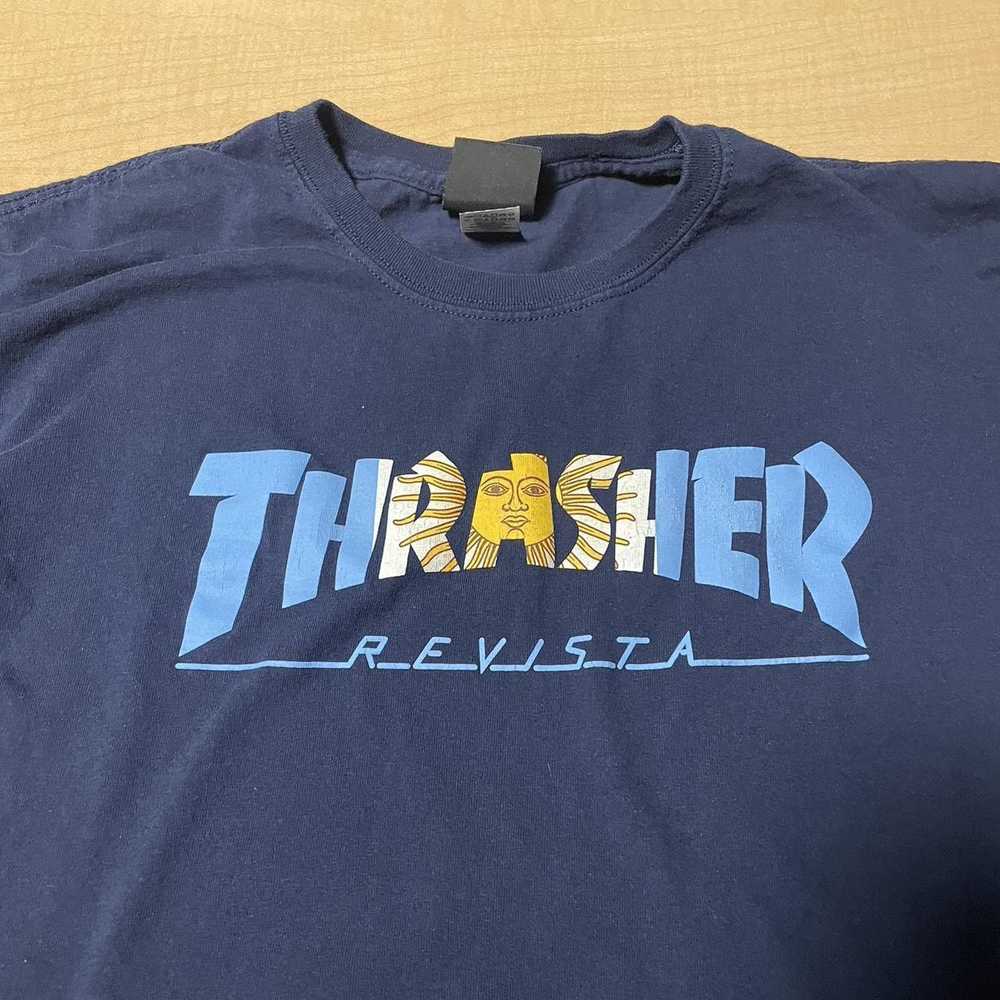 Streetwear × Thrasher × Vintage Navy blue thrashe… - image 2