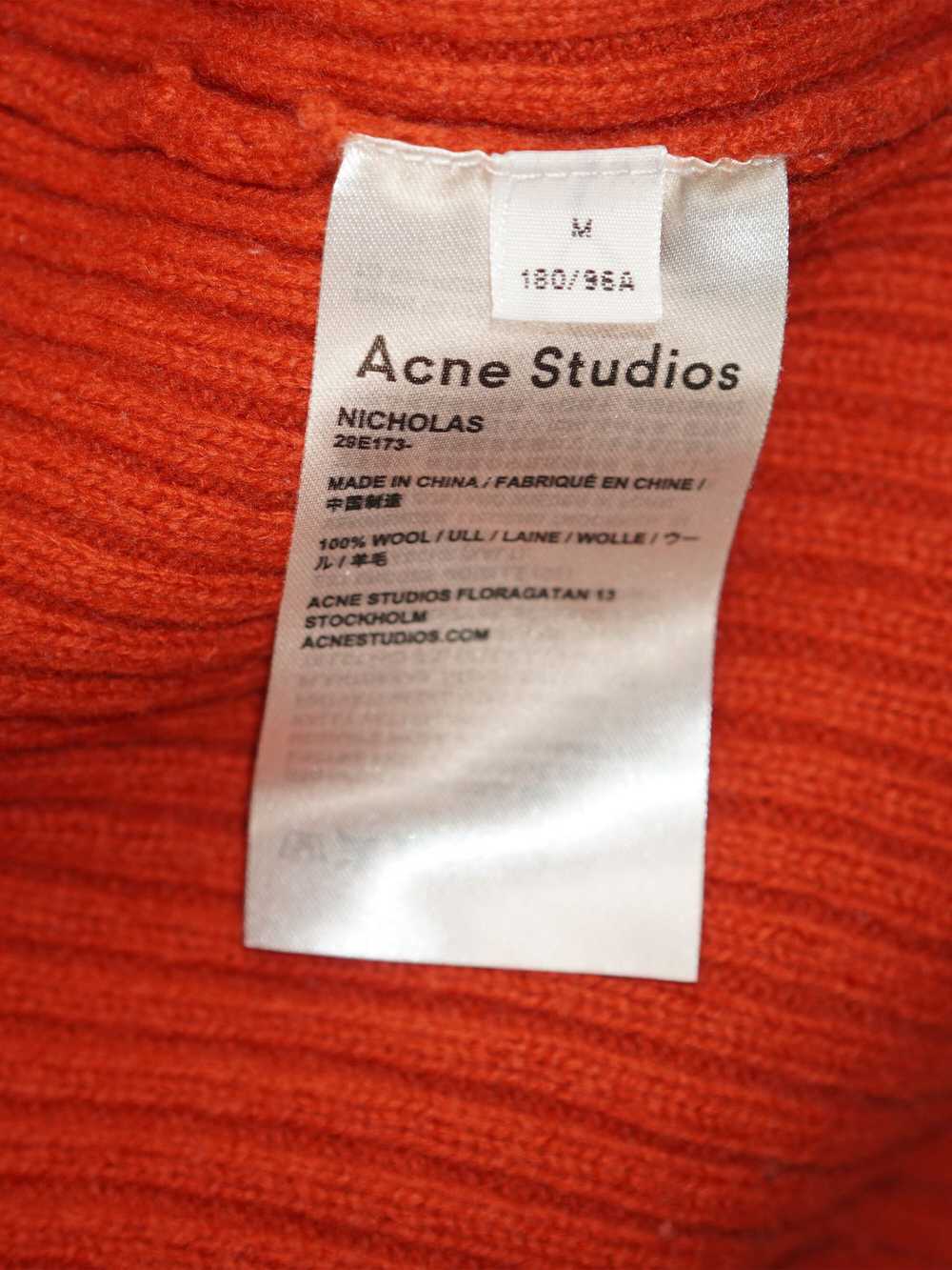 Acne Studios Vermillion Nicholas Ribbed Knit Crew… - image 4