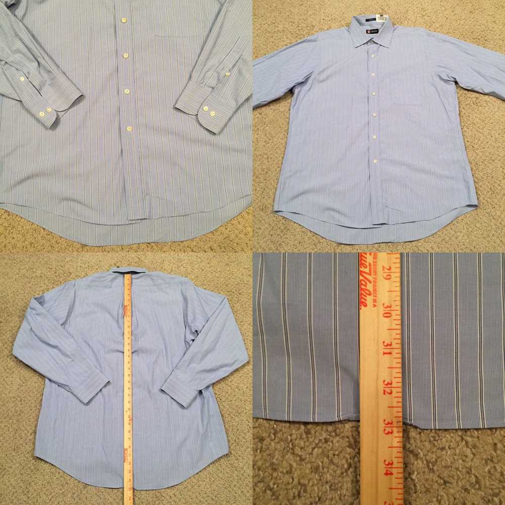 Chaps Chaps Shirt Mens Large Blue Striped Long Sl… - image 4