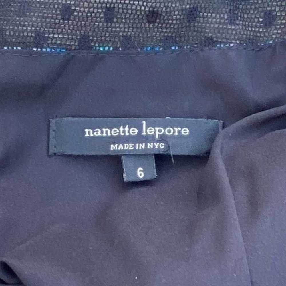 Nanette Lepore Black/Blue/Pink Silk and Lace Midi… - image 7