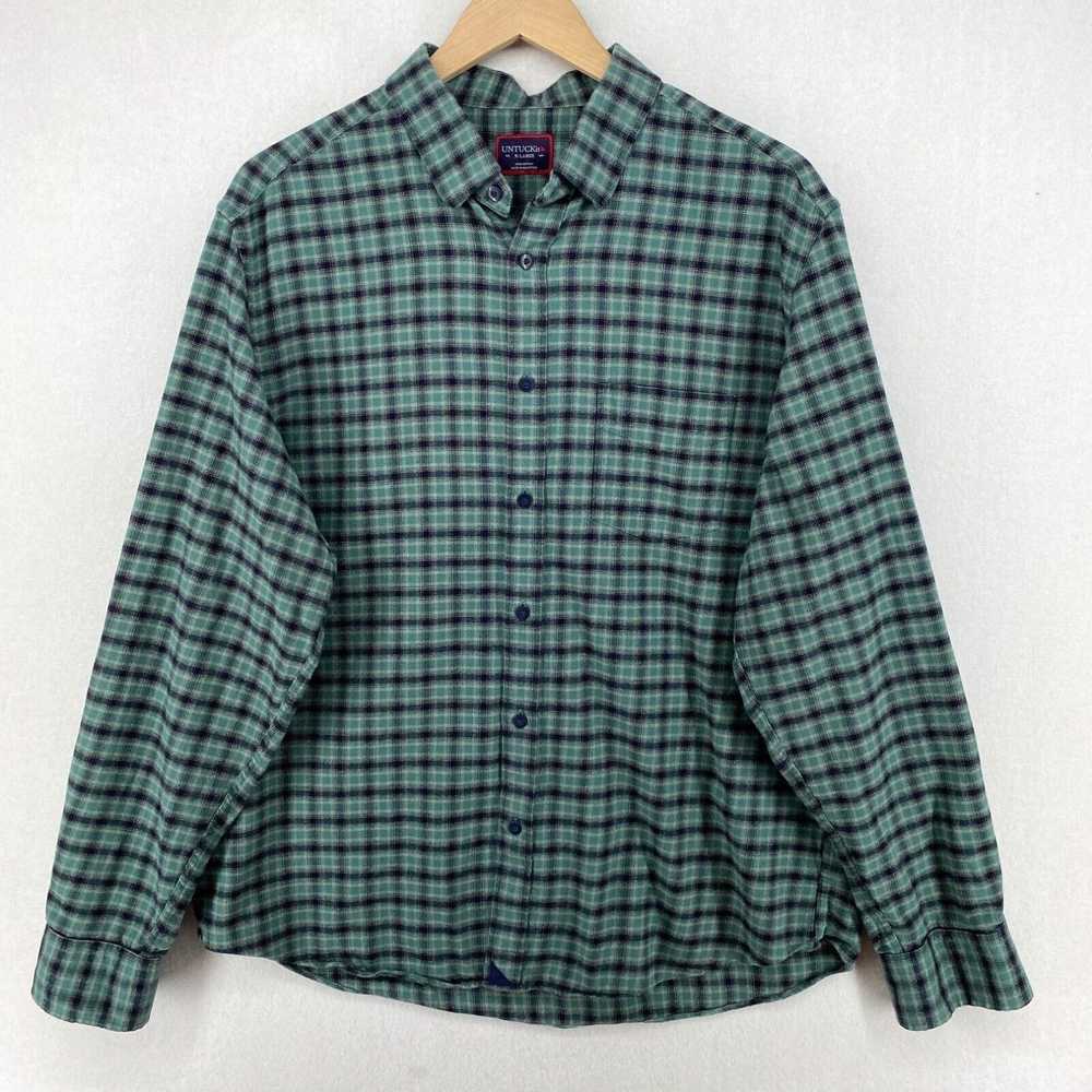 UNTUCKit UNTUCKIT Shirt Mens XL Flannel Cotton Ca… - image 2