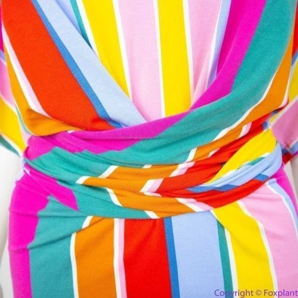 NEW Eloquii Rainbow stripe multicolor V neck Wrap… - image 10
