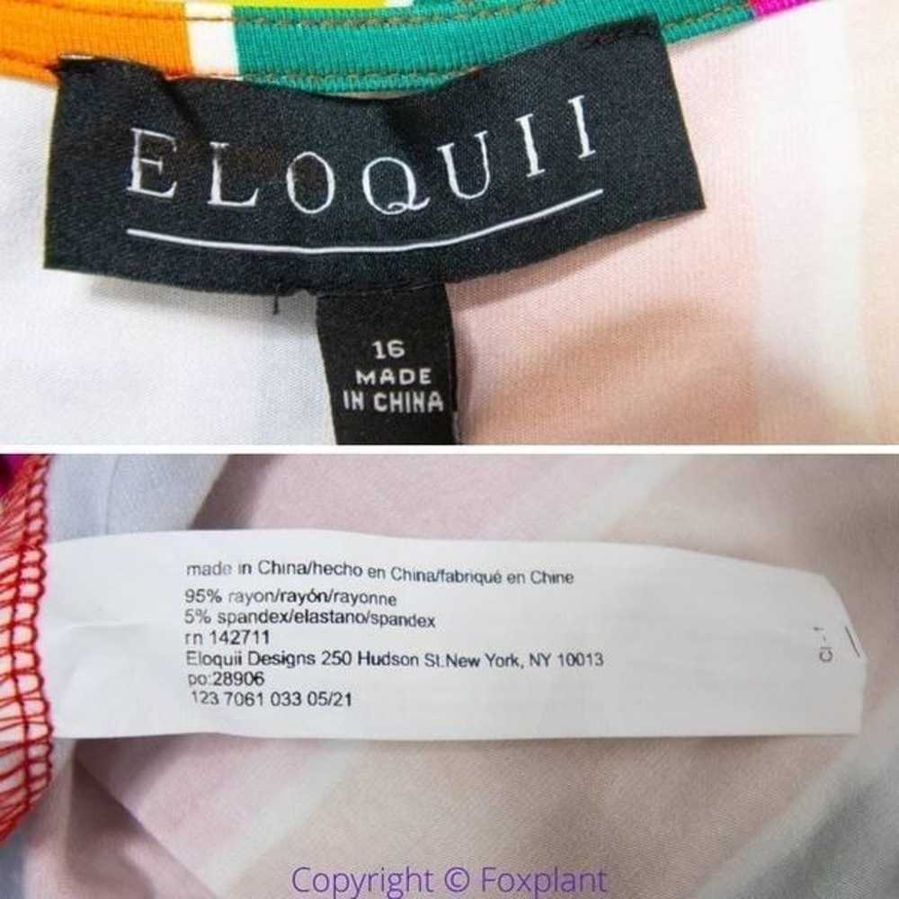 NEW Eloquii Rainbow stripe multicolor V neck Wrap… - image 11