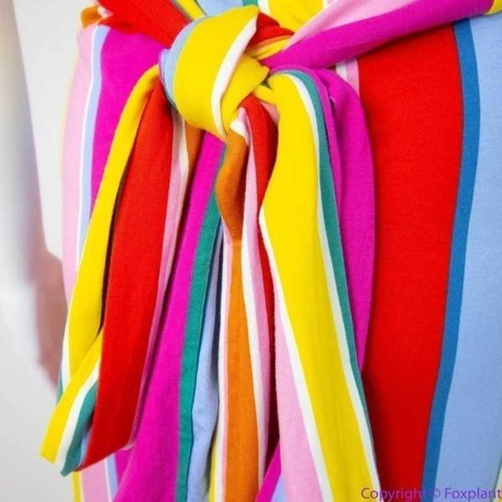 NEW Eloquii Rainbow stripe multicolor V neck Wrap… - image 7