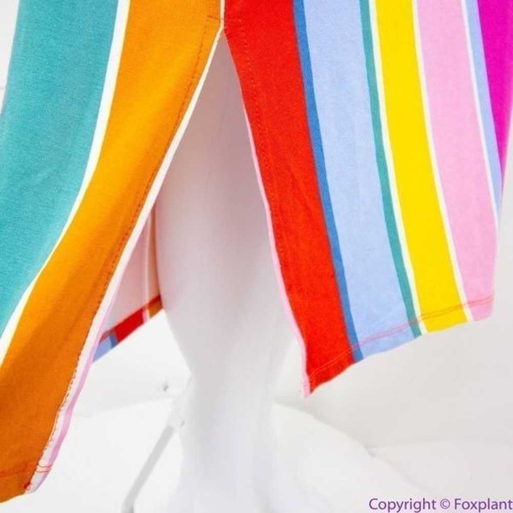 NEW Eloquii Rainbow stripe multicolor V neck Wrap… - image 8