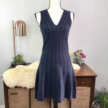 Cupcakes and Cashmere Knit Blue Chevron Dress sm - image 1