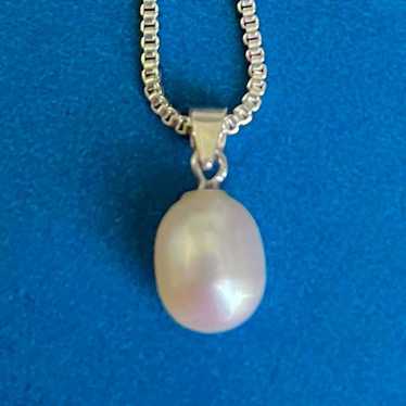 Sterling Silver AZLT White Solitary Pearl & Sterl… - image 1