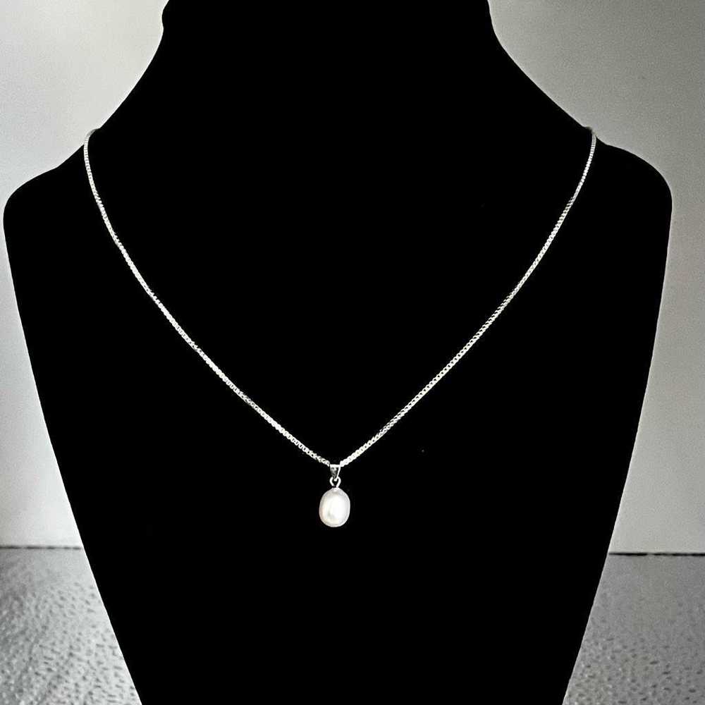 Sterling Silver AZLT White Solitary Pearl & Sterl… - image 4