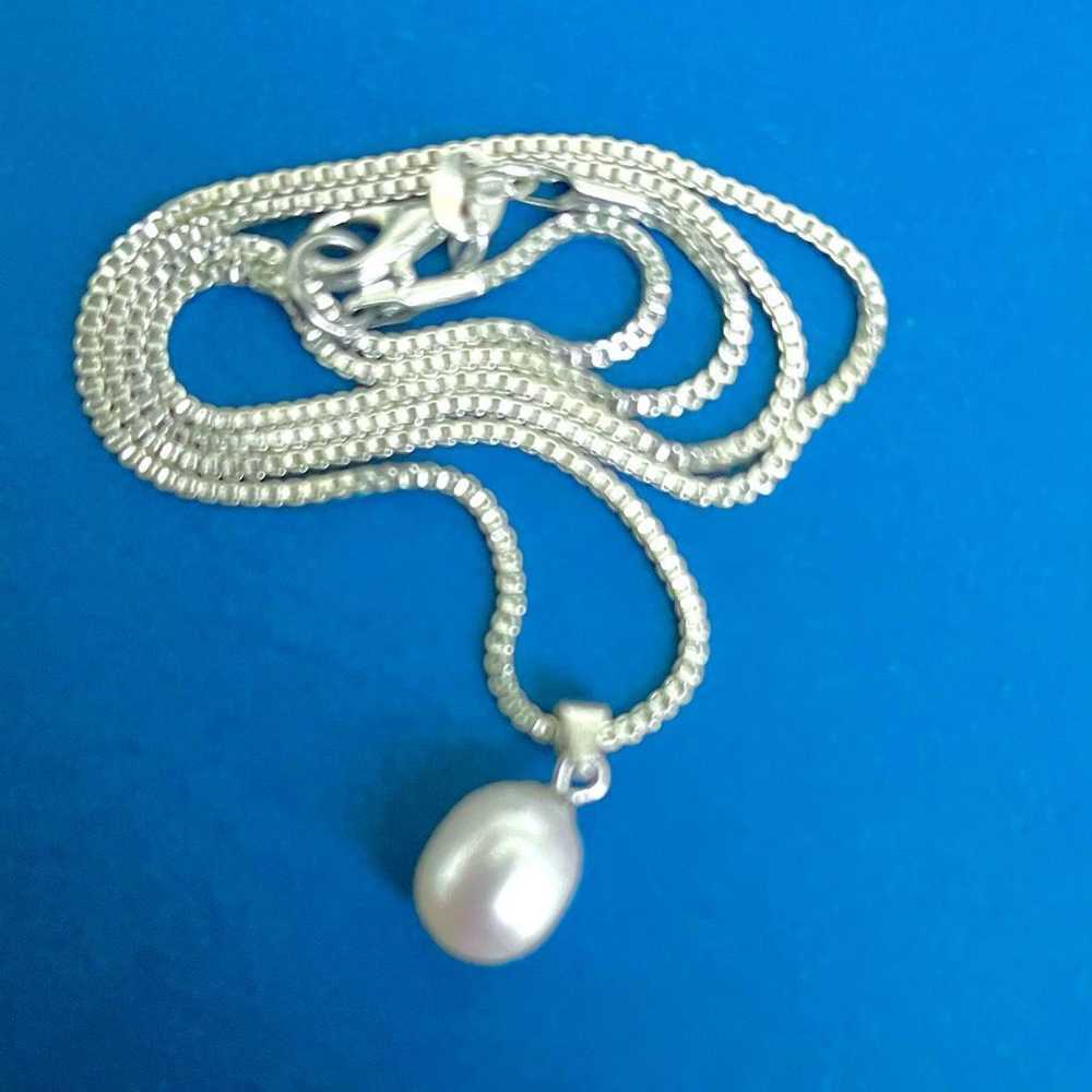 Sterling Silver AZLT White Solitary Pearl & Sterl… - image 9