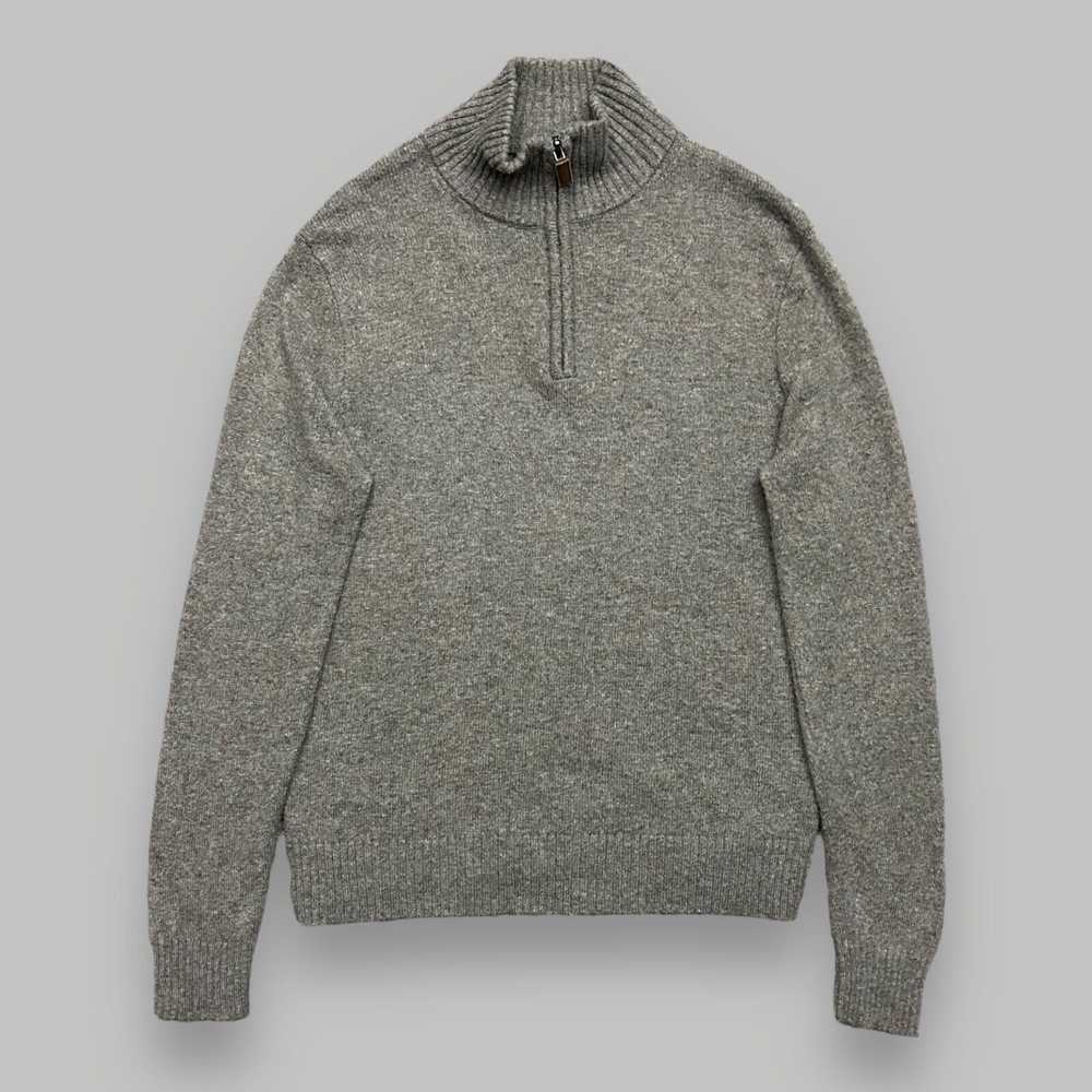 J.Crew × Streetwear Lambswool Sweater 1/4 Zip Pul… - image 1