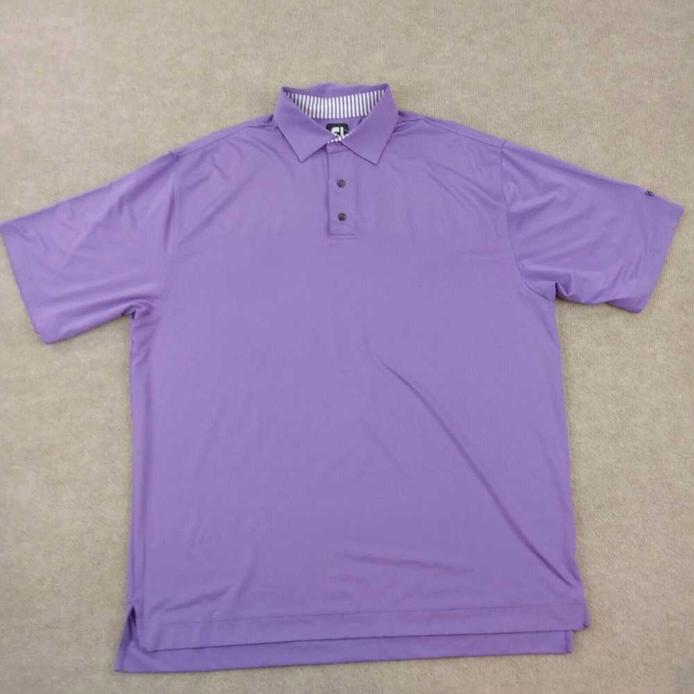Footjoy Footjoy Polo Shirt Men XL Purple Short Sl… - image 1