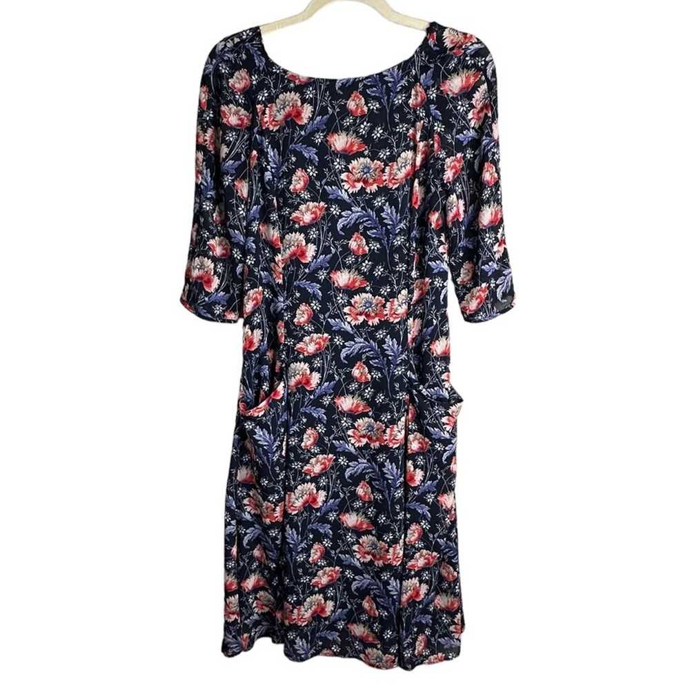Zara Floral Chiffon Midi Dress with Pockets Elbow… - image 1