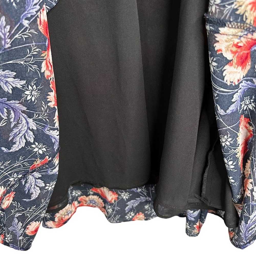 Zara Floral Chiffon Midi Dress with Pockets Elbow… - image 8