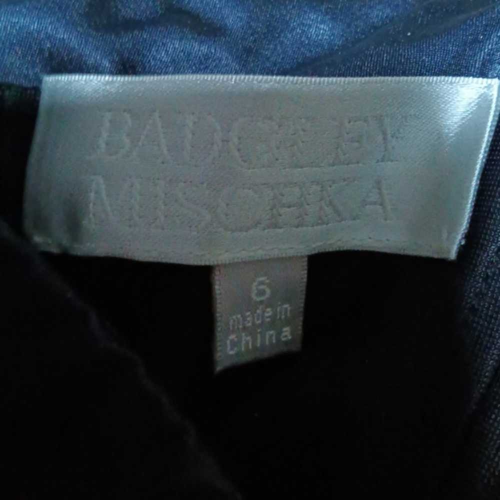 Badgley Mischka Navy Lace Strapless A-line Ballgo… - image 3