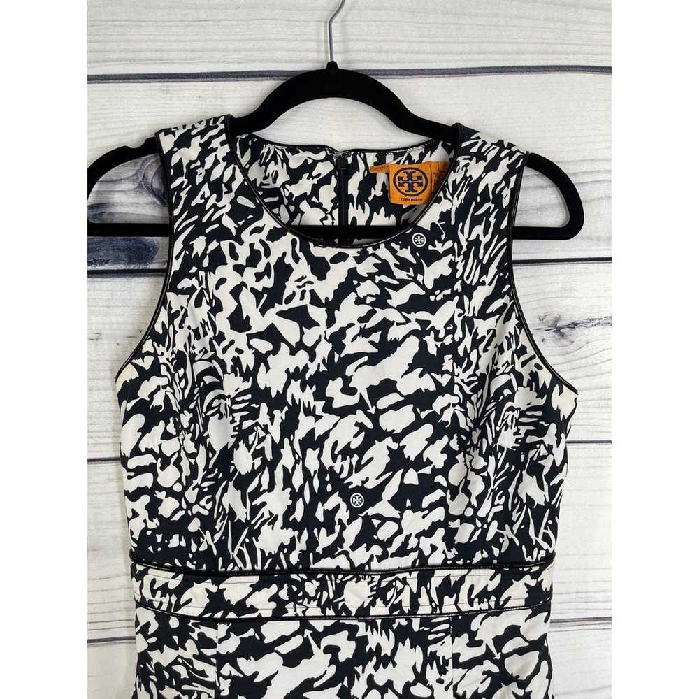Tory Burch Black White Floral Sleeveless Abstract… - image 3
