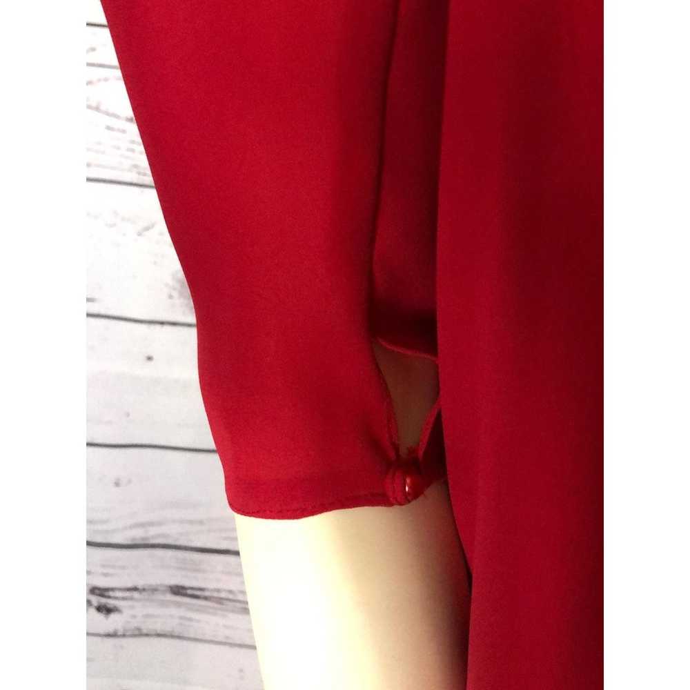 Vintage Ursula Switzerland Red drop waist pleated… - image 10