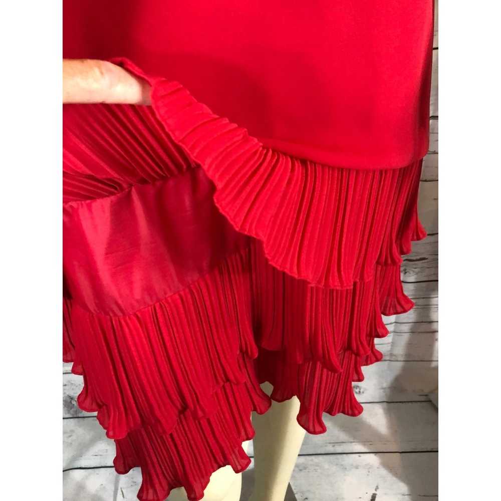 Vintage Ursula Switzerland Red drop waist pleated… - image 11