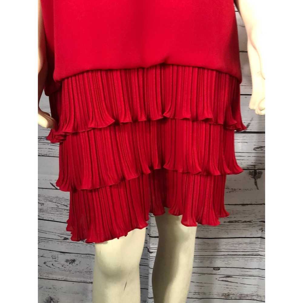 Vintage Ursula Switzerland Red drop waist pleated… - image 8