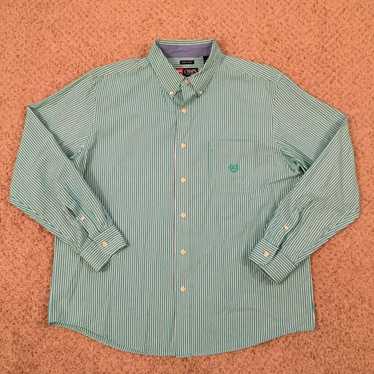 Chaps Chaps Easy Care Button Up Shirt Mens XL Gre… - image 1