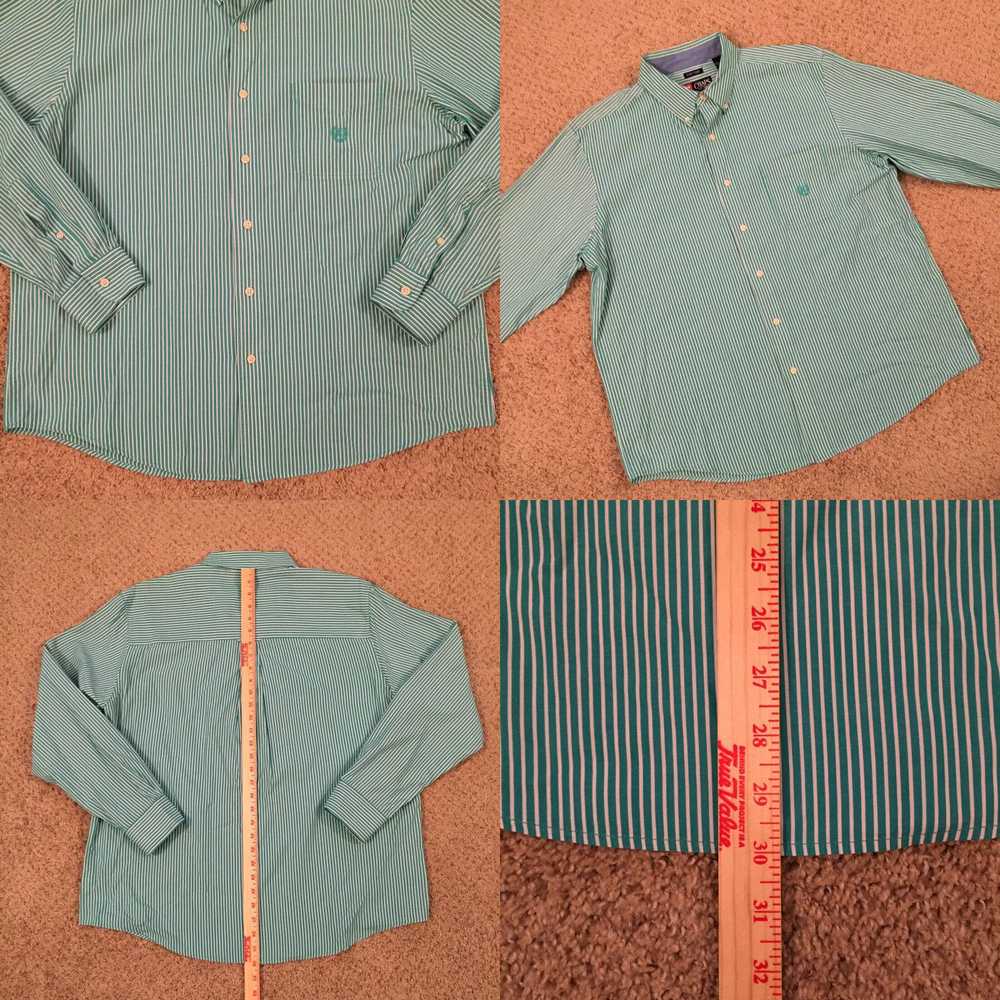 Chaps Chaps Easy Care Button Up Shirt Mens XL Gre… - image 4