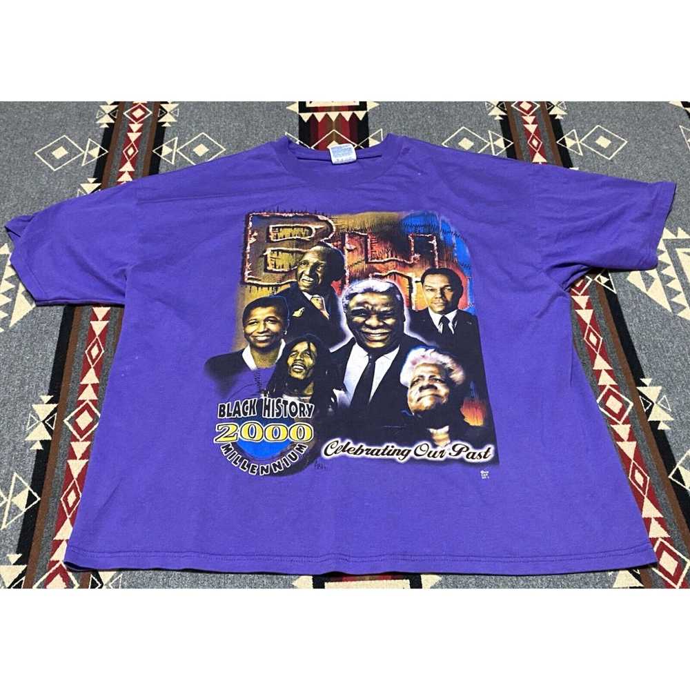 Hanes 2000s Black History Rap Tee T Shirt Sz 2XL … - image 2