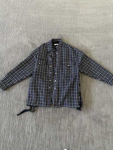 Faith Connexion Blue Laced Tweed Over Shirt