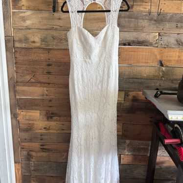 Lulus Rosetta Lace Mermaid Style Wedding Dress - image 1