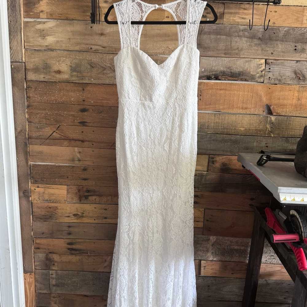 Lulus Rosetta Lace Mermaid Style Wedding Dress - image 2